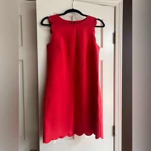 J.Crew Coral Scallop Shift Dress